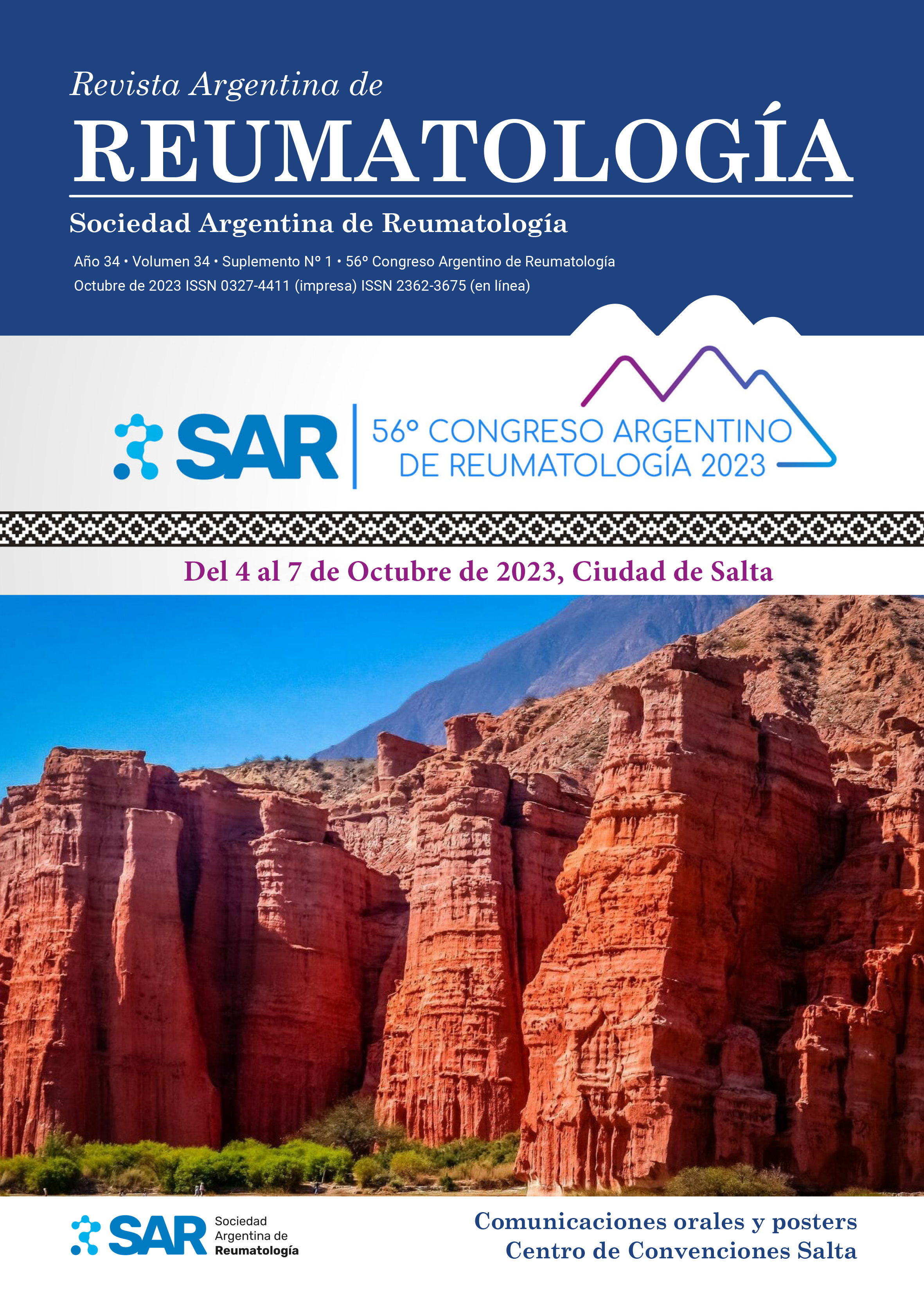 Revista Argentina de Reumatología. Suplemento N°1. 56° Congreso Argentino de Reumatología